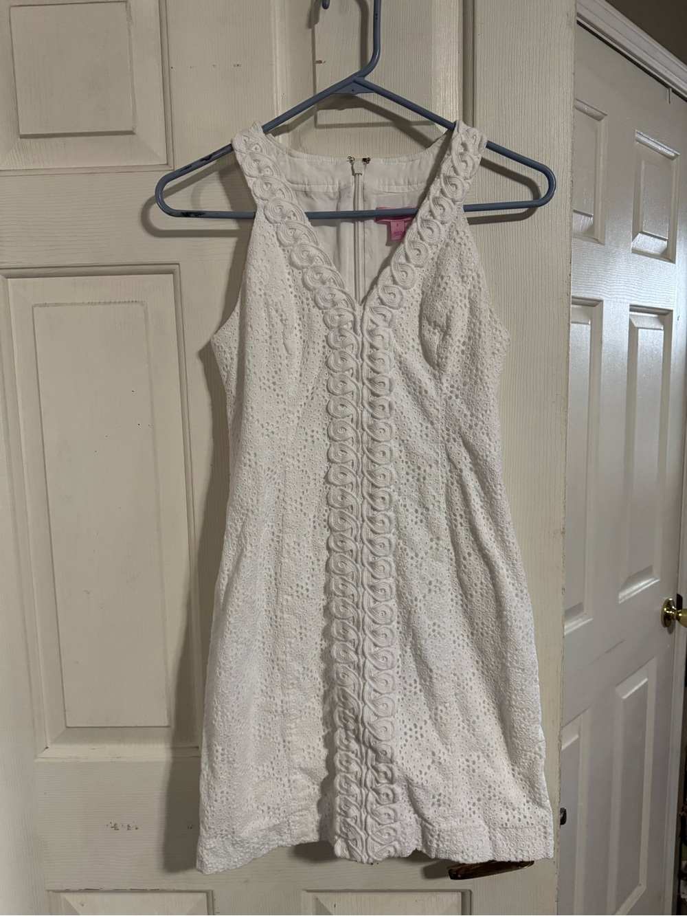 Lilly Pulitzer White Eyelet V-Neck Mini Dress